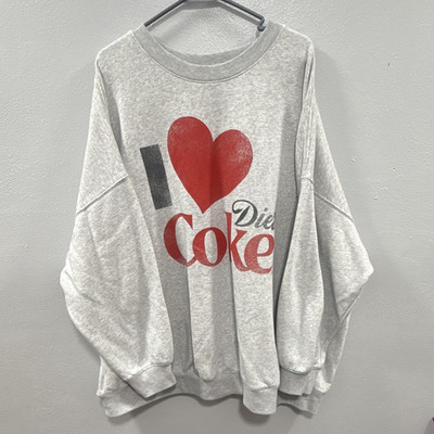 Ripple Junction Women's Diet Coke Coca-Cola Graphic Logo Crewneck Gray 4X