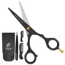 5" Mustache Scissors for Men with high Carbon Steel Beard Scissors Scissor wi...