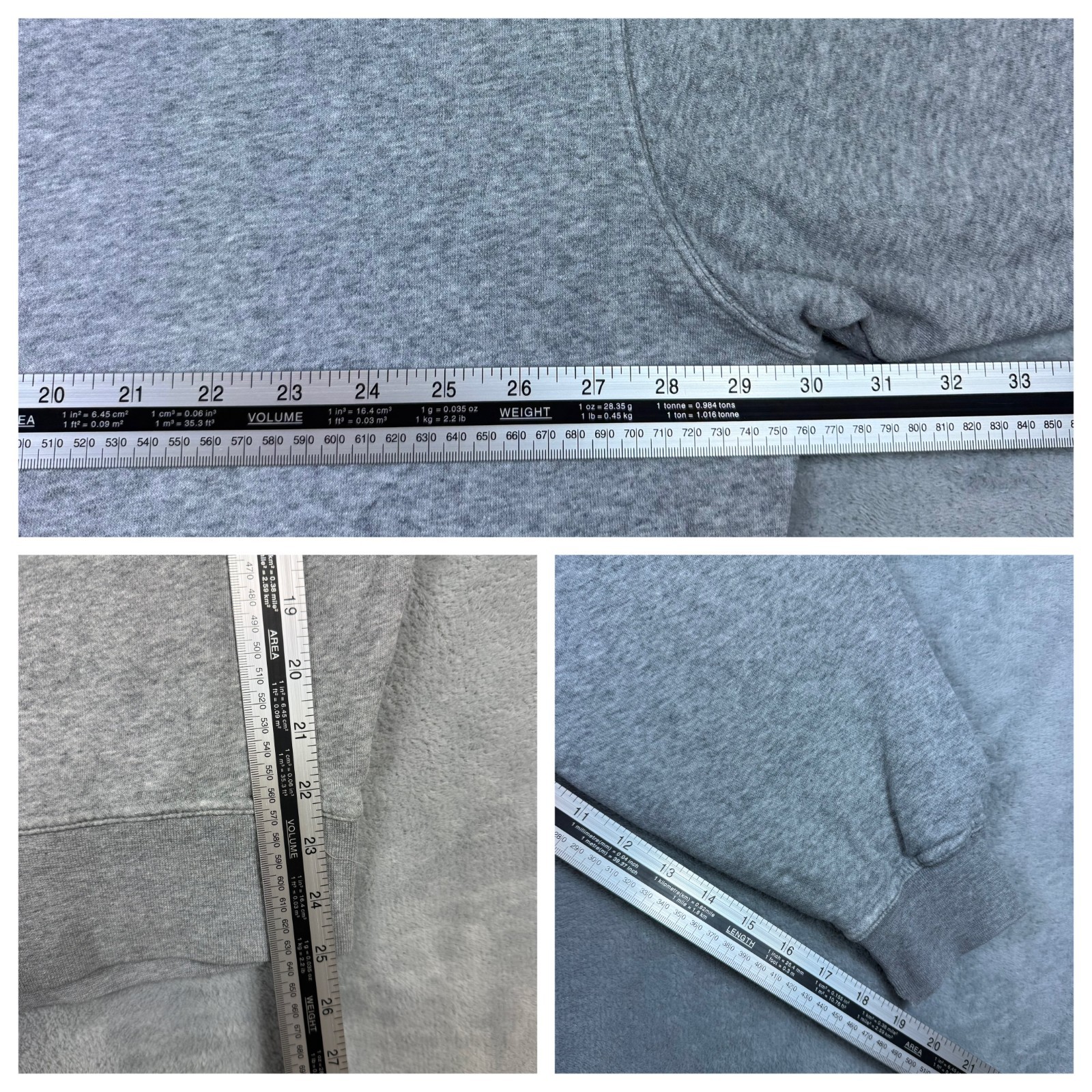 Vintage Nike Grey Mini Centre Swoosh Heavyweight Oversized Medium Sweatshirt image 7