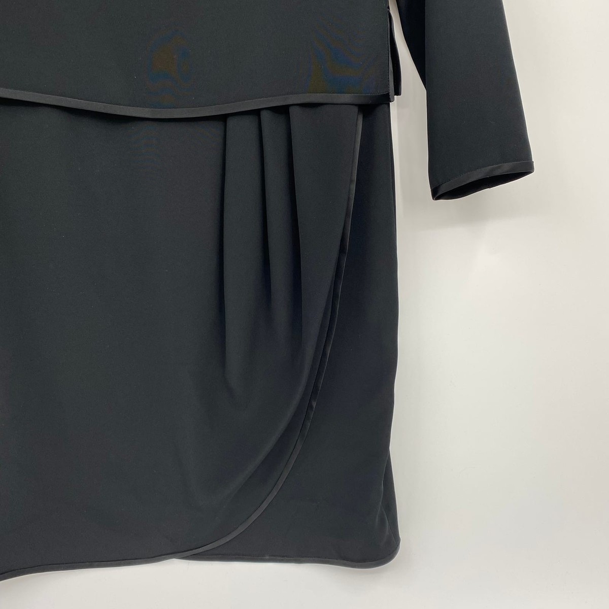 Jeannene Booher Black Layered Shoulder Pad Dress | Size 12 View 5