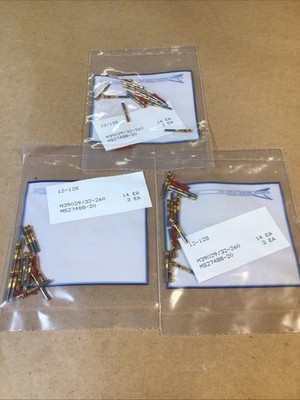 (3) Cinch Connectors Contact Kit - (9) Amphenol MS27488-20 & (42) M39029/32-260