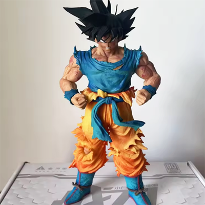 28CM Dragon Ball Z Son Goku Angry Figure Super Saiyan Goku Statue