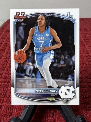 2025-26 Bowman #BPP-63 Nyla Brooks Prospects NCAA North Carolina Tar Heels