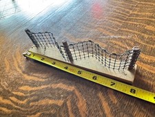 Vintage Dimestore Soldier Battlefield Fence Landscape Diorama Wood Metal