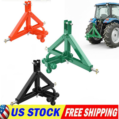 3 Point 2'' Trailer Hitch Receiver & Towing Ball Hitch w/ Hook Heavy Duty Tractor