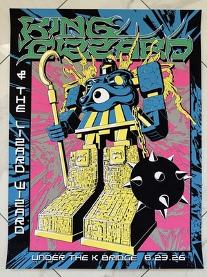  ️ King Gizzard and The Lizard Wizard Poster 8/23 Under The K Bridge New York