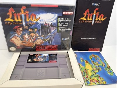 Lufia and the Fortress of Doom SNES Super Nintendo Game CIB Complete VGC +Map!