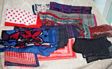 Vtg Lot 12 Women's SCARVES Scarf ITALY Johansen HYUN WOO SILK Nipon NASHARR 
