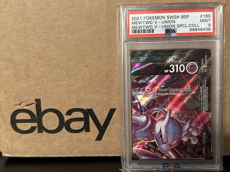Pokemon Mewtwo V-UNION SWSH160 SWSH: Sword & Shield Promo Cards Holo PSA 9 - Image 2 of 3