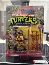 1988 PLAYMATES TMNT SERIES 1 DONATELLO PLASTIC HEAD MADE IN MACAU 10 BACK AFA 85
