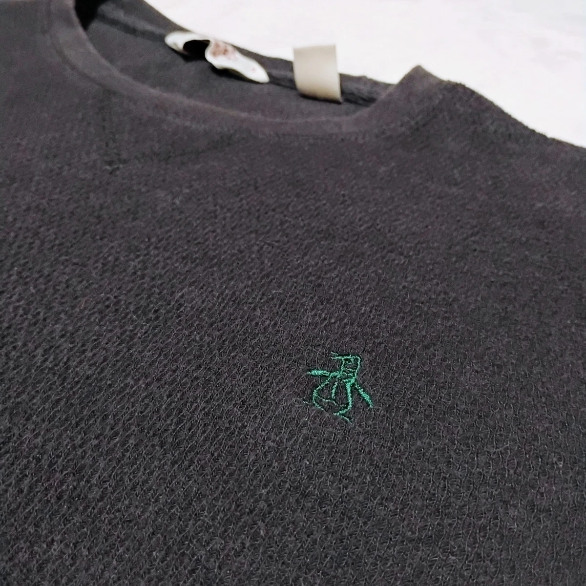 TOMMY HILFIGER Hommes Polo Bleu Rayé Manches Longues XL