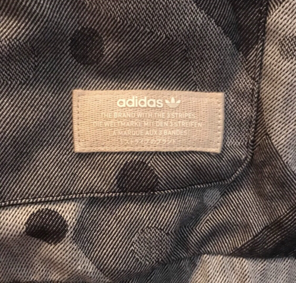 NWT Adidas Originals Jean Camo Track Jacket L Denim Bomber Firebird Supergirl