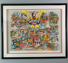 RARE - 3D Mickeys World Tour SIGNED by Charles Fazzino - ARTIST PROOF #23 of 100