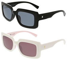 Hurley Polarized Women's Chunky Mod Rectangle Sunglasses - HSL1012OP