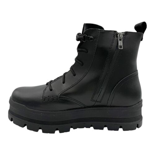 UGG SIDNEE BLACK LEATHER ZIP LACE UP WOMEN'S BOOTS US SIZE 10 - Picture 4 of 6