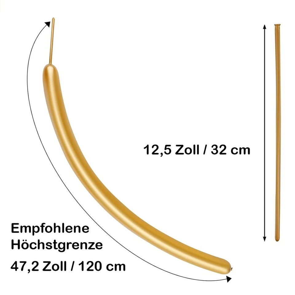 Modellierballons DIY Bunte Mix lange Luftballons 260Q Party Metallic Ballons NEU - Bild 2 von 4