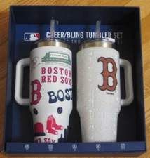 The Memory Company Red Sox Cheer Bling 40 Oz. Tumbler Set New