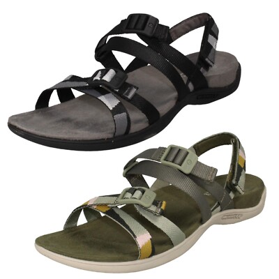 Damen Merrell Freizeit Riemchensandalen, District 3 Hinterriemen Web