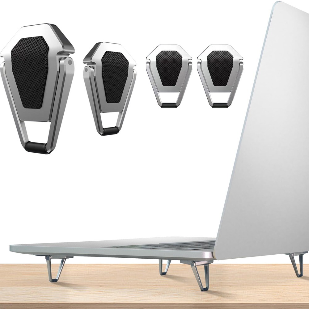 Sleek Zinc Alloy Portable Laptop Stand for Better Cooling and Ergonomic Height