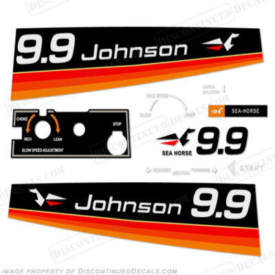 Fits Johnson 1974 9.9hp - Electric Decals