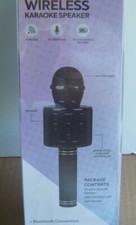 Vivitar Black Ising Wireless Karaoke Microphone Bluetooth Speaker Rechargeable