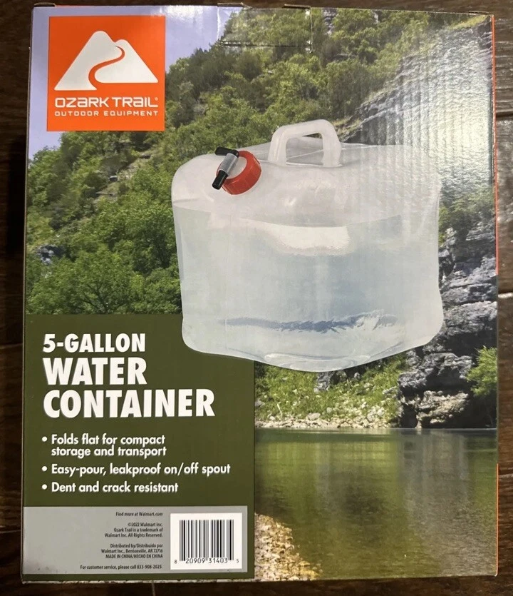 Lot De 2 Récipients Eau Ozark Trail 5 Gallons - Pliables, Avec Robinet Et Sac