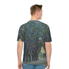 Gustav Klimt Avenue of Schloss Kammer Park Men T-shirt Tee Top Fine Art Nouveau