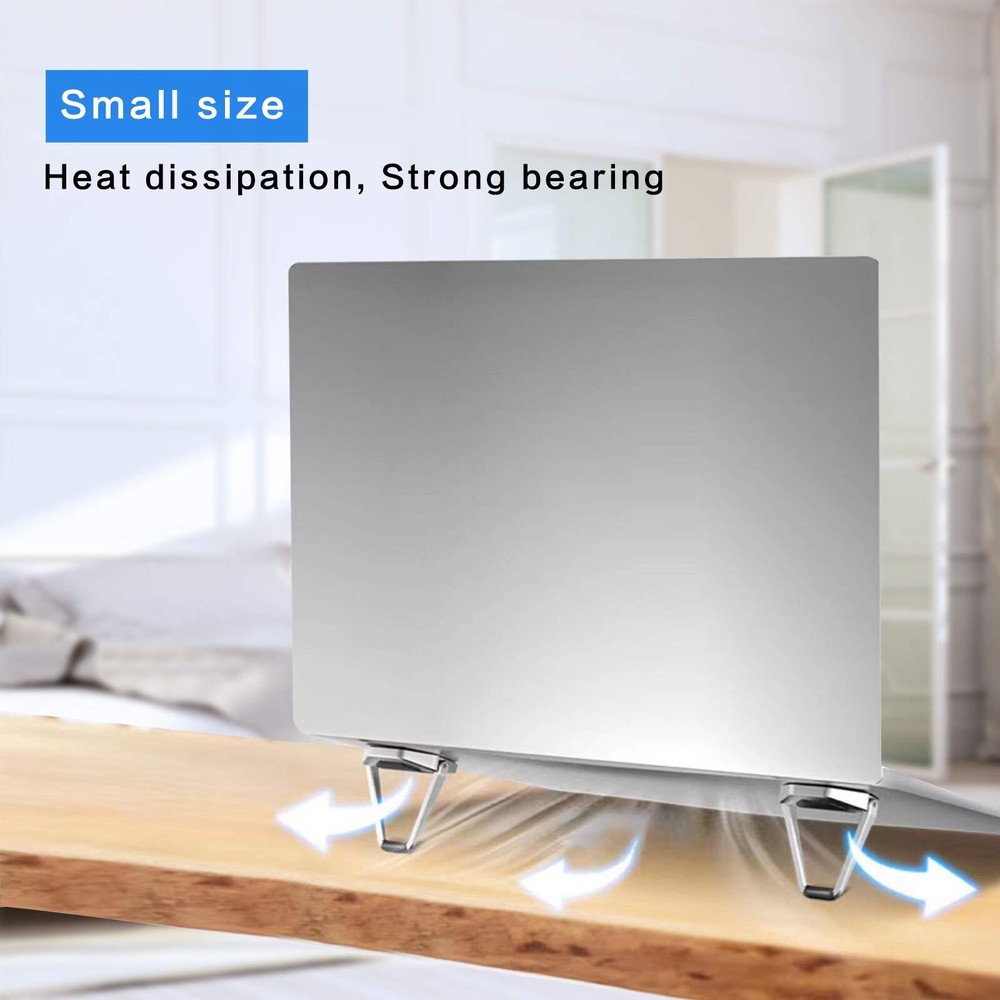Portable Zinc Alloy Laptop Stand Invisible Ergonomic Riser Mini Desk Holder