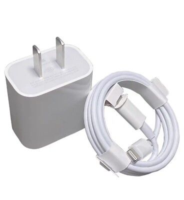 For iPhone 13/14 Pro Max/iPad Fast Charger 20W PD Cable Power Adapter Type-C 6FT