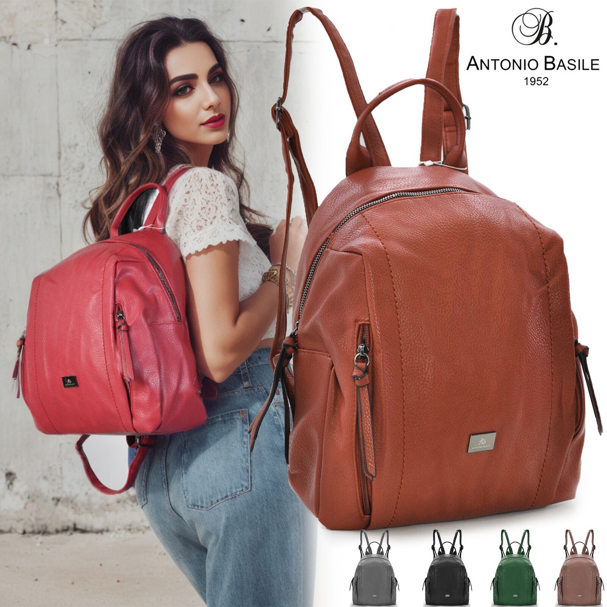 zaino zainetto BASILE pelle donna collezione PREMIUM 2023 nuovo
