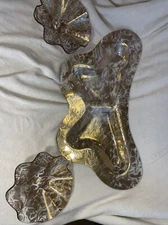 Butterfly Shaped MCM Tray Plate And Bowls Serving Party Gold