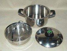 AMC pentola 24 cm 5,2 L 1,2 bar per Secuquick * coperchio Visiotherm + inserto Softiera