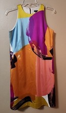 Ann Taylor Sheath Dress Colorful Geometric Print Gorgeous!! Sz6 C52