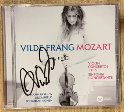 Signed VILDE FRANG Mozart Violin Concertos 1 & 5 Warner Classics CD New Signiert