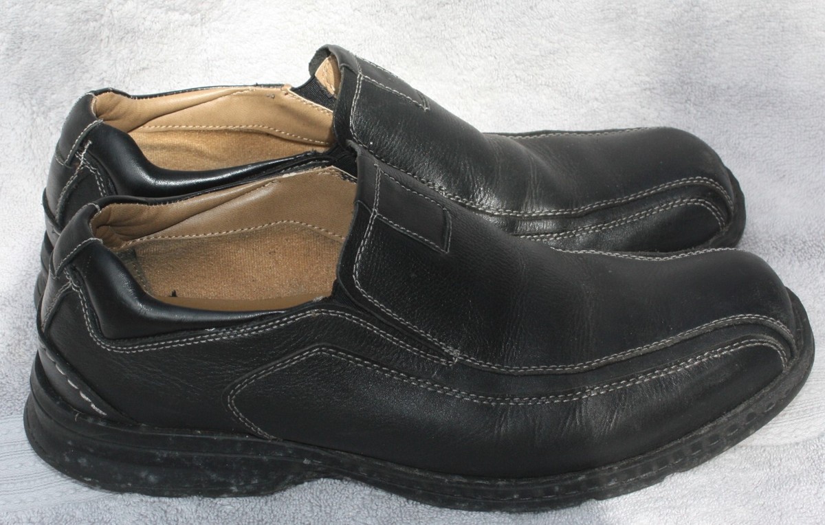 Dockers Shoes Mens 9 Wide Agent Loafer Black Leather Slip On Round Toe 90-29034 Dockers Agent Slip On Shoe Black – 2BigFeet main image 2