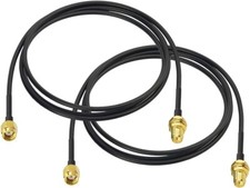 Bingfu RP-SMA Male to RP-SMA Female Bulkhead Mount RG174 Wifi Antenna Extension