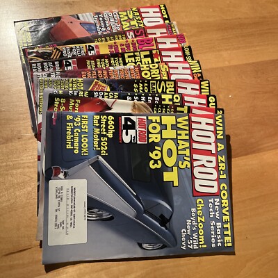 Hot Rod Magazine 1993 Lot Of 11 Issues January - December (missing April)