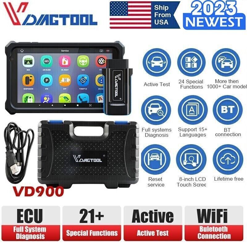 VDIAGTOOL VD900 Car OBD2 Diagnostic Scanner ABS Oil EPB Reset Tool Code Vdiagtool vd900 car obd2 diagnostic scanner abs oil epb reset tool code