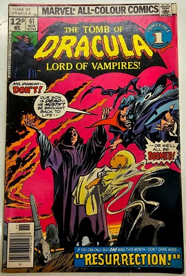 Bronze Age Marvel Comics Tomb of Dracula Key Issue 61 High Grade VG