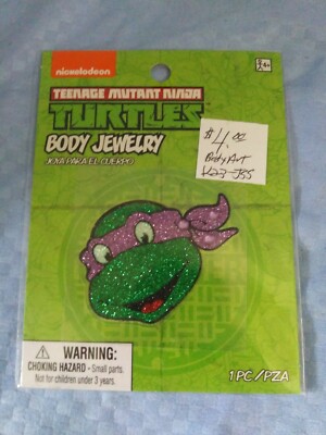 BRAND NEW Teenage Mutant Ninja Turtles Body Jewelry FACTORY SEALED