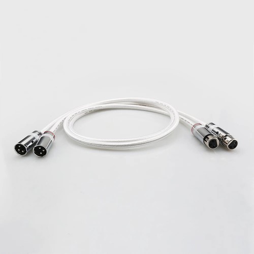 Par de cables XLR de plata pura sólida de audio HiFi cable de señal de interconexión de gama alta - Imagen 10 de 11