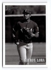 2021 Bowman Heritage Bayron Lora Black & White 137 Texas Rangers