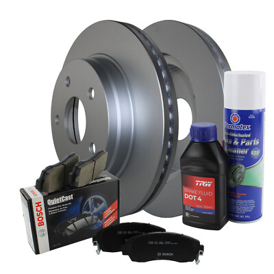 Front Brake Kit 336mm Disc Rotors and Bosch Ceramic Pad Set For Dodge Ram 1500