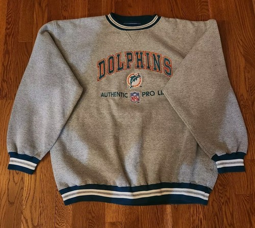 VINTAGE Miami Dolphins Pro Line Crewneck Sweatshirt Gray Men’s Size XXL - Picture 3 of 11