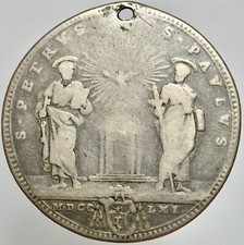 ROMA - CLEMENTE XIII 1758-1769 -AG/ TESTONE  ANNO IV 1761  FORO