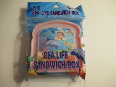 Brite Concepts 3-D Sea Life Sandwich Box  (Pink) / Brand New