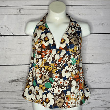 Victorias Secret Halter Top Womens Size M Tankini Swimsuit Molded Cups Floral
