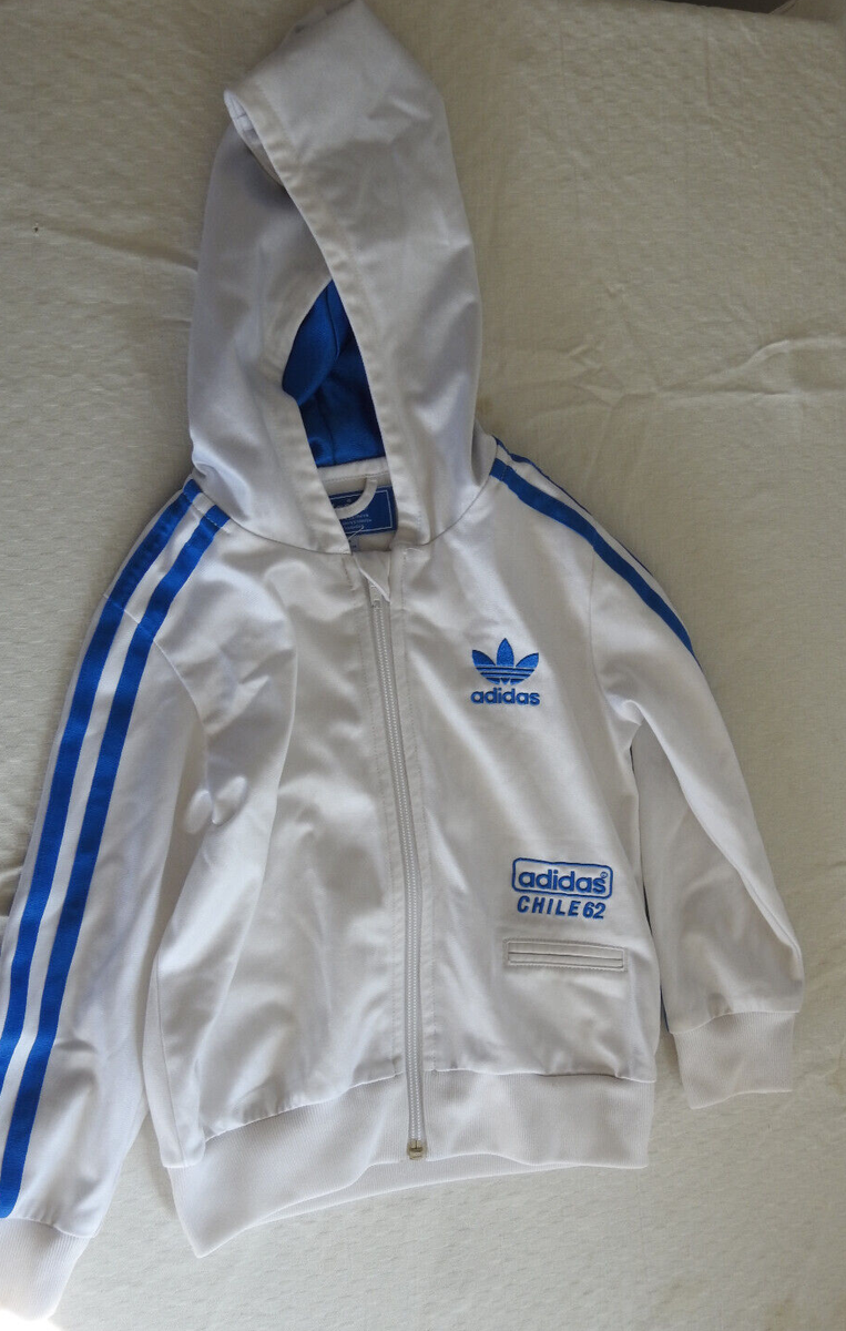 Adidas Chile 62 Children Track Top Jacket White Full Zip Size 104