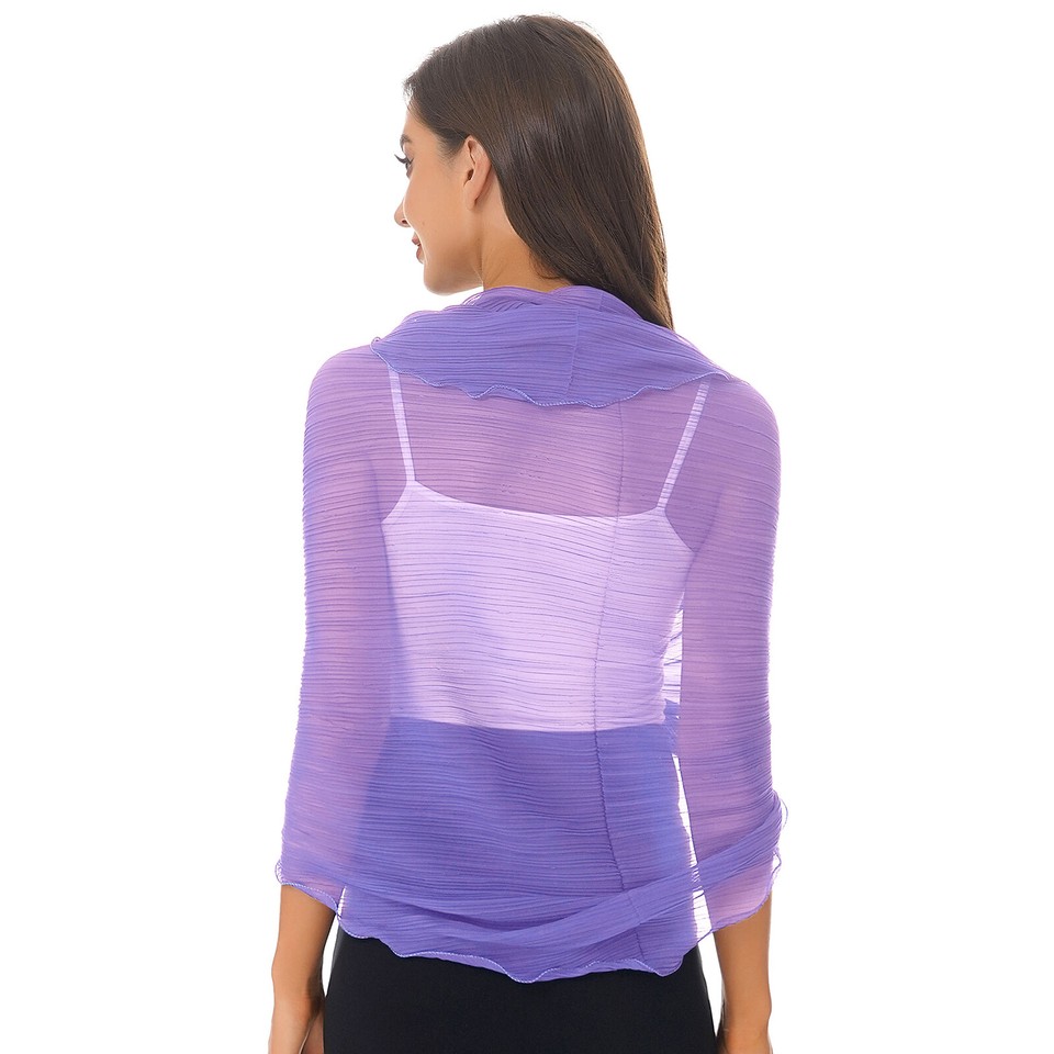 Womens Cardigan Chiffon Top Open Front Bolero Shrug Long Sleeve Beach