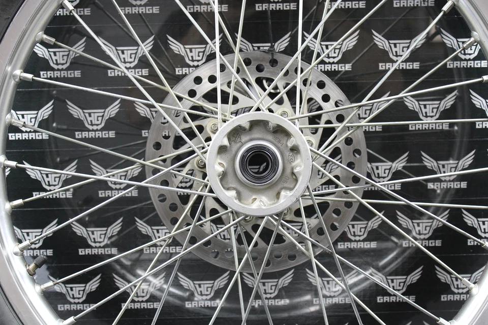 Honda CR125R 2003 02-07 OEM 21" LLANTA DELANTERA BUJE NEUMÁTICO ROTOR 44650-KZ4-J41 Foto 4 de 4